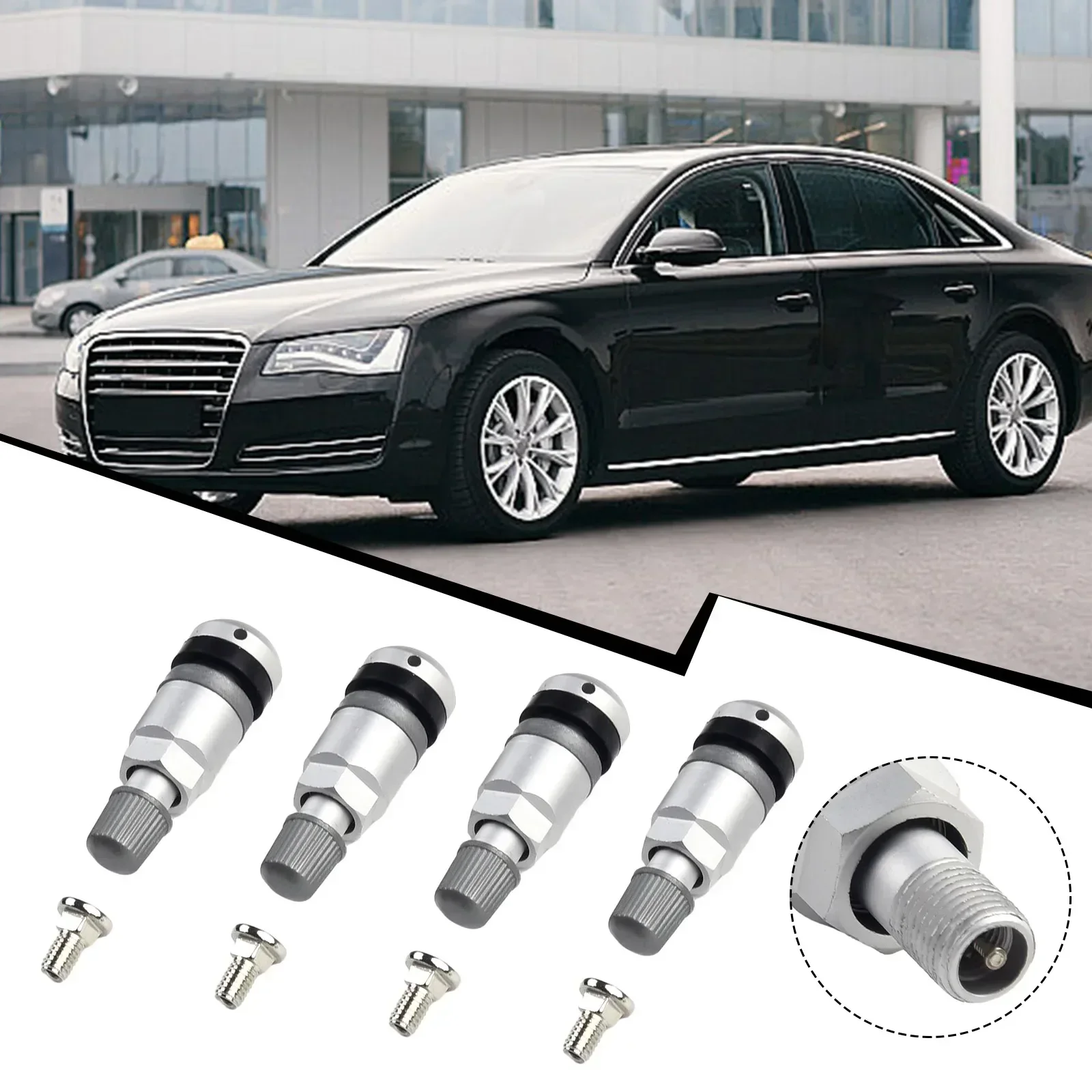 1set  Brand New TPMS Tire Pressure Sensor Valve Stem Repair Kit Fit For BMW 5 Series Auto Parts Front, Left, Rear, Right