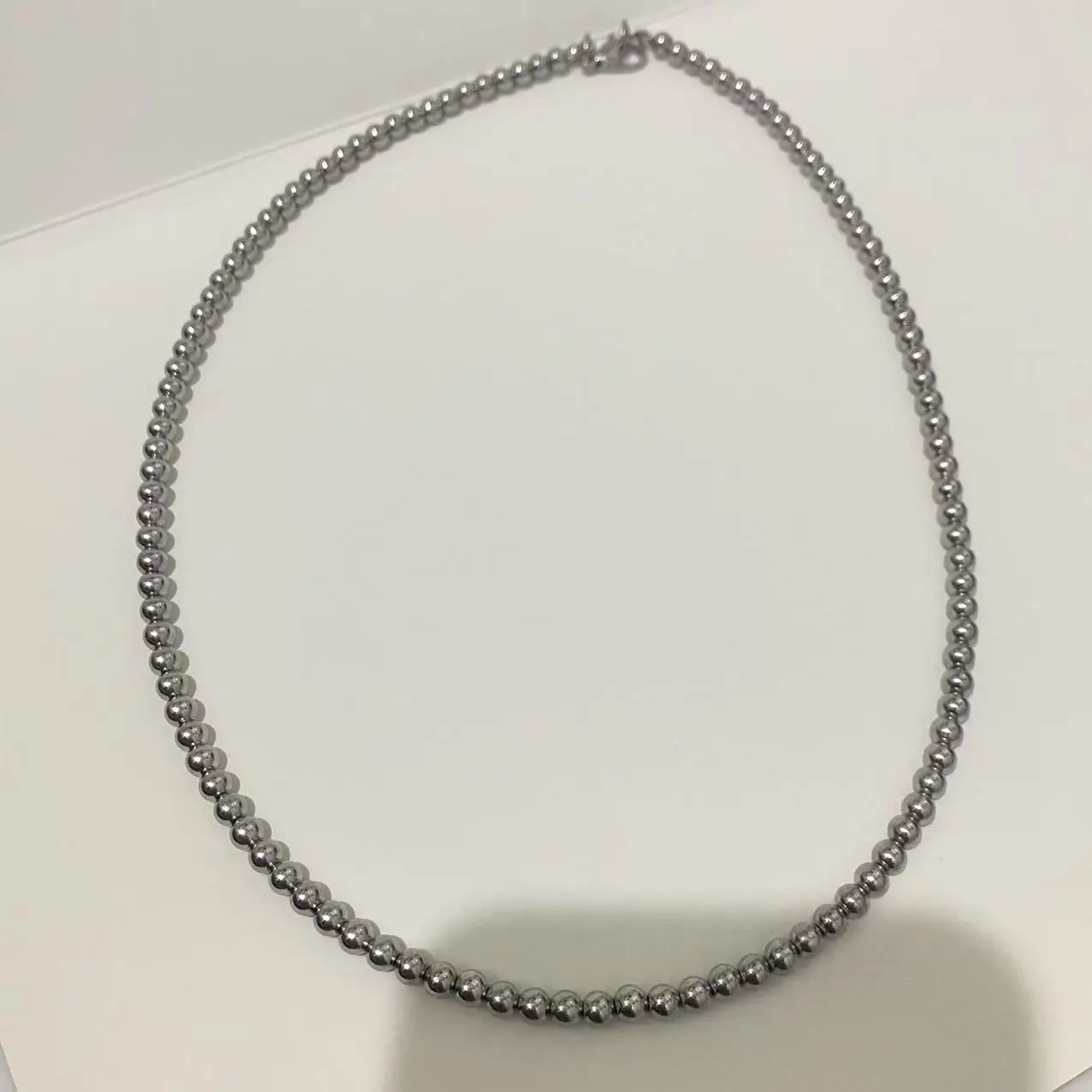 DIY Stainless Steel Bead Hand-Stitched Necklace Hip-Hop Style Unisex Jewelry Craft Kit for Men And Women