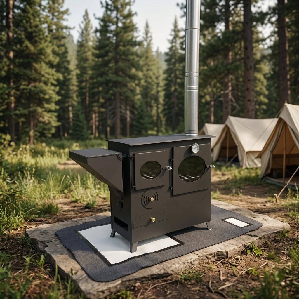 Competitive Price Steel Wood Pellet Garden Stove with Oven Foldable All Seasons