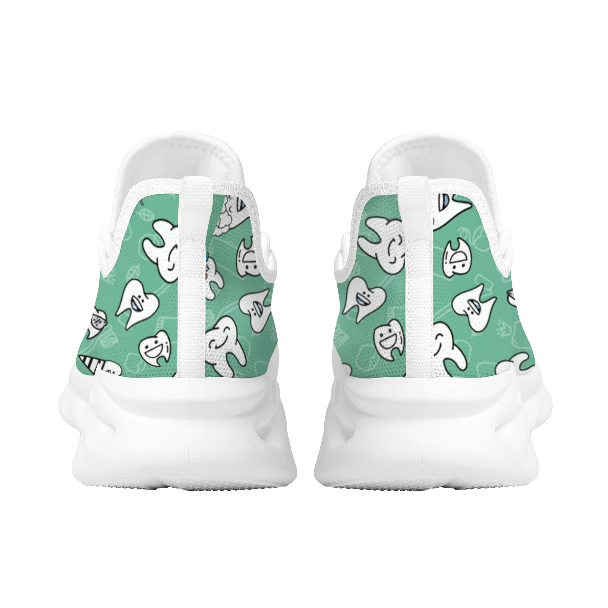 Funny Teeth Design Mesh Sneakers Dental Style Lace Up Lightweight Walking Shoes New Non-Slip Casual Flats Shoes Zapatos