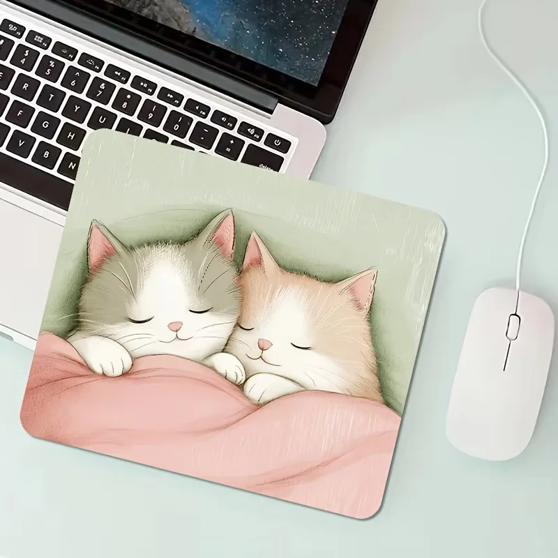 Sleeping Kitten Mouse Pad Desktops Non-Slip Rubber Office Desk Mat for Laptop and Compute Keyboard and Mouse Sets Mouse Carpet view 6