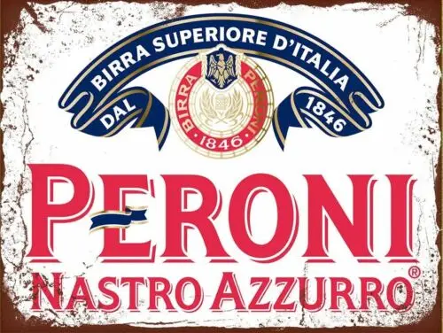 PERONI VINTAGE BEER KITCHEN PUB BAR METAL SIGN TIN RETRO PLAQUE GARAGE MAN CAVE-Aluminum