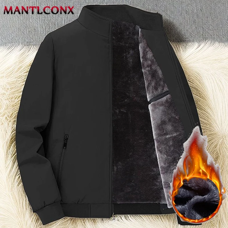 Winter Luxury Fleece Lining Jacket Men Winter Coat Parkas Thermal Warm Winter Jackets for Men Windbreak Business Coats Outwear