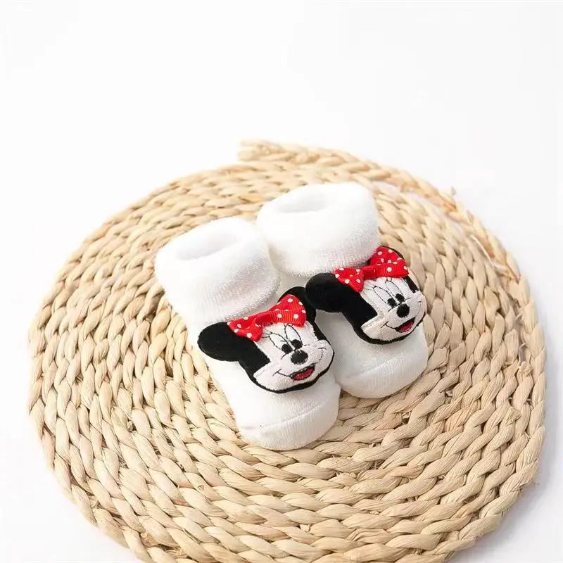 Mickey Mouse Baby Socks for Newborns Infant winter warm Socks Kids Children\'s Socks for Girls Boys Non-slip sock