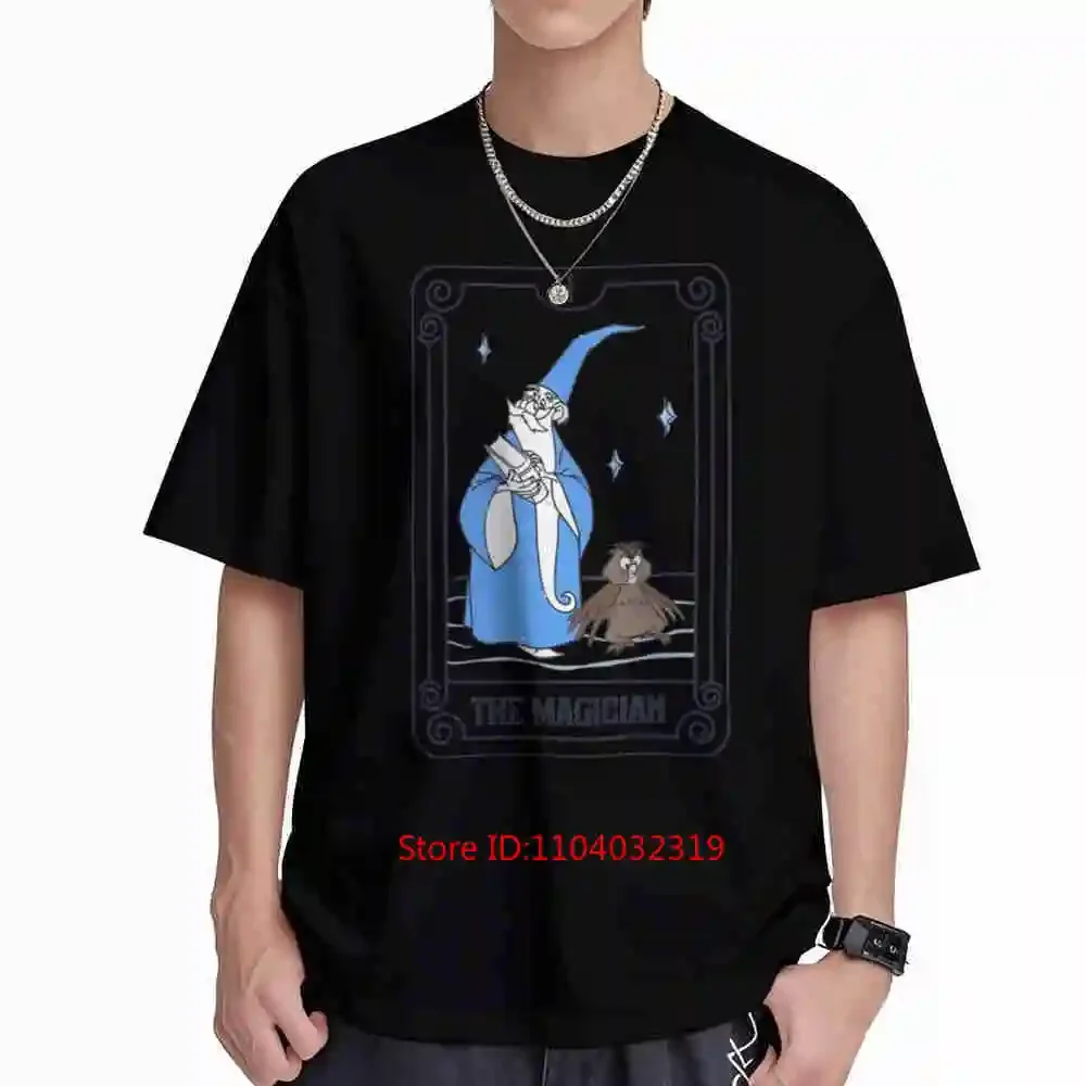 Merlin And Archimedes Pattern Short Sleeve Tee 100% Cotton T-Shirt