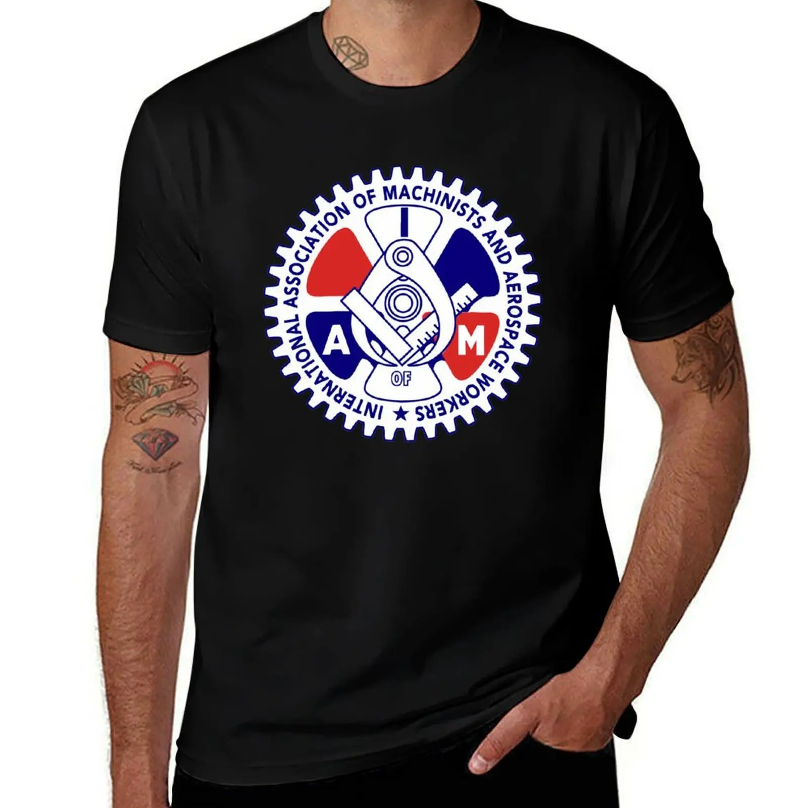Association of Machinists and Aerospace Workers T-Shirt man t shirts for men casual T-Shirt