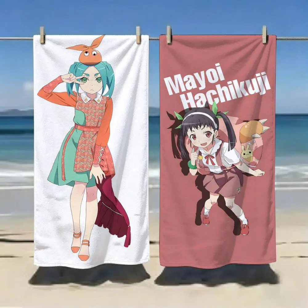 Supernatural Anime T-Tsukimonogatari Towel Microfiber soft Beach Towel for Travel Fitness Sauna Bathing Camping