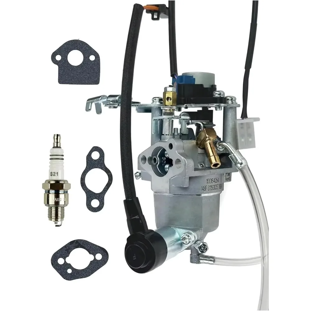 100160764 OEM Carburetor with Solenoids Stepper Motor for Champion 2500 Watt Dual Fuel Inverter Generator 201122 200961