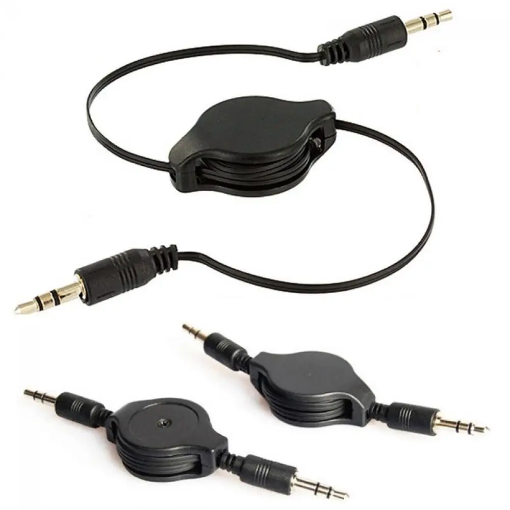 

2 Pcs 80cm 3.5mm Retractable Earphone Jack Aux Audio Cable Male for Car Iphone Samsung Phone GPS MP3 MP4 Music Stereo Speaker