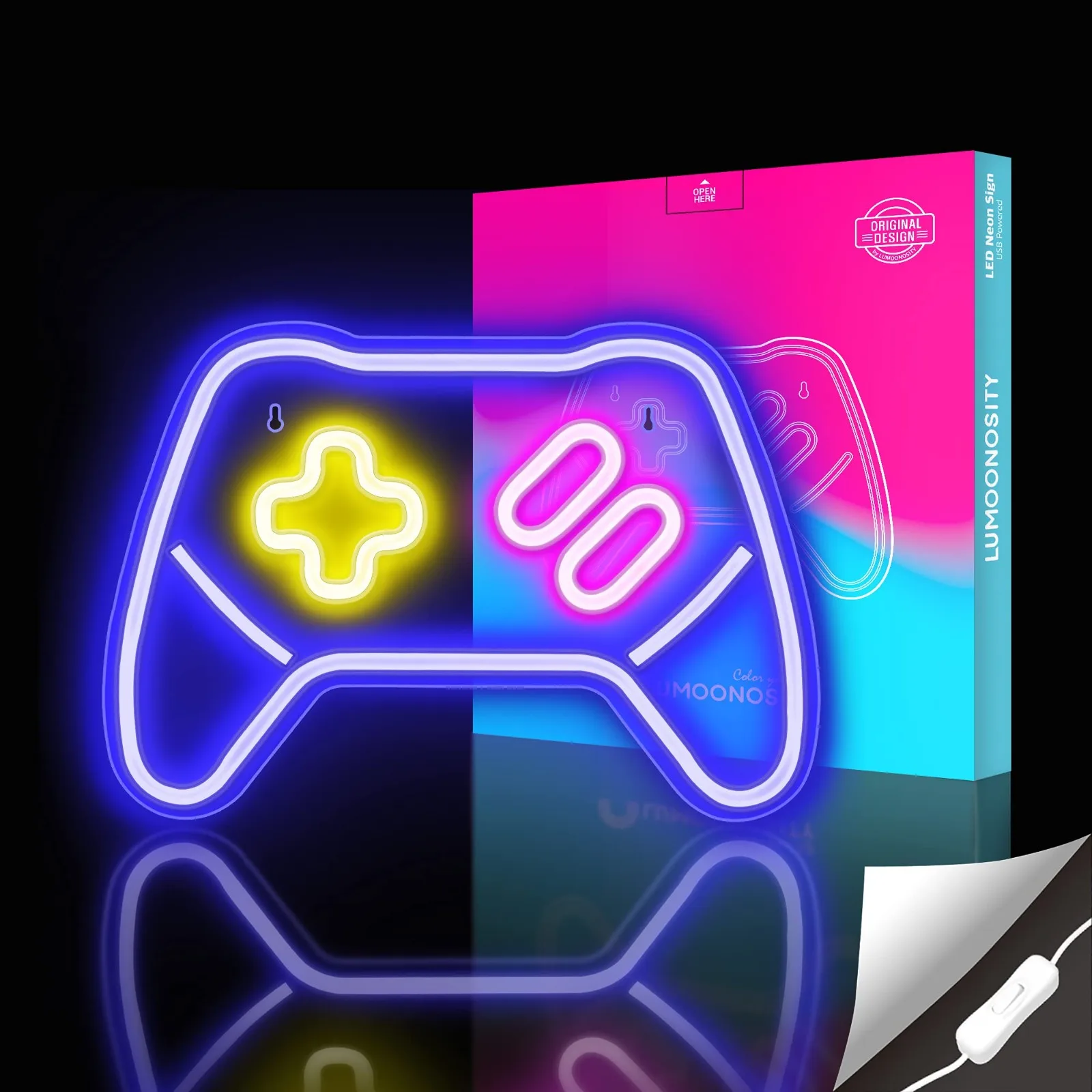 Controller di gioco insegne al Neon regalo per ragazzi adolescenti-segni di zona di gioco per parete, camera da letto, decorazione della sala giochi Cool Console di gioco luce al Neon