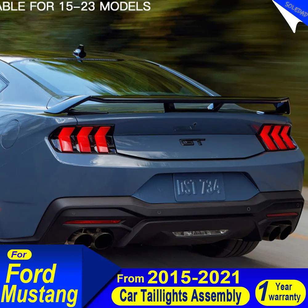 

Автомобильные светодиодные задние фонари для Ford Mustang GT500-2011, задний фонарь, задний указатель поворота, стоп-сигнал в сборе, Plug and play, 2 шт.