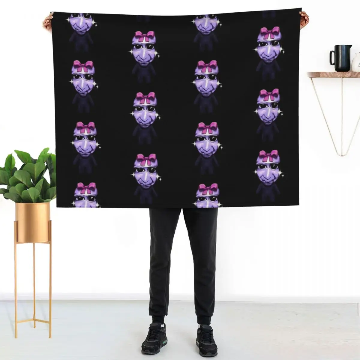 

Ao Oni Kawaii Throw Blanket Cozy Light Blanket for Travel Camping Picnic