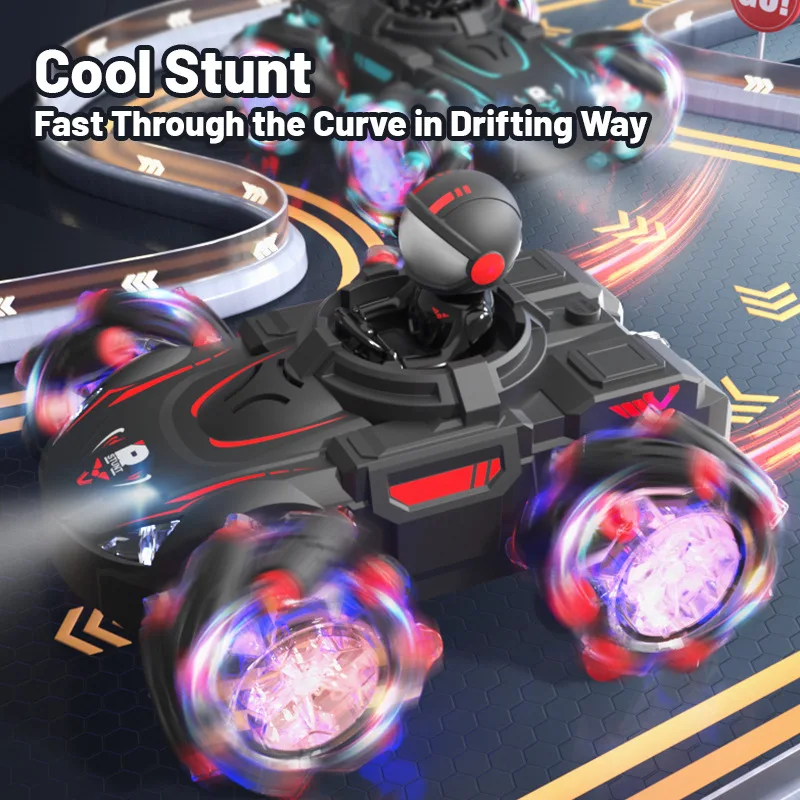 

High definition projection light remote control car, children's toy stunt drift remote control car