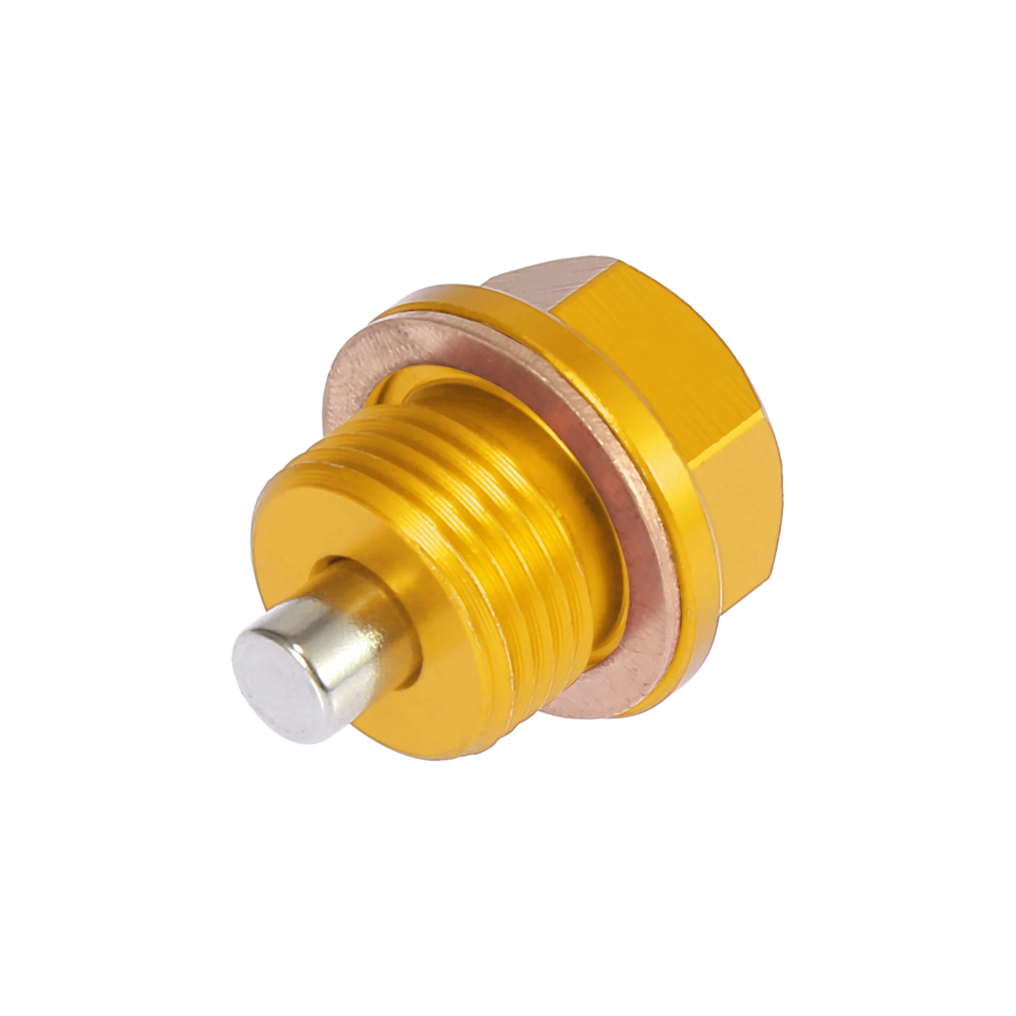 X Autohaux 1 Set M18 x 1.5 M24 x 1.5 Magnetic Oil Drain Plug Sump Drain Nut Oil Drain Bolt Screw with Gasket Gold Tone Universal