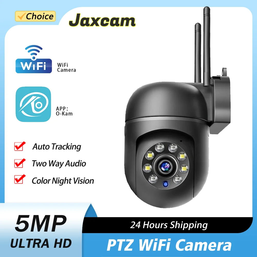 

5MP HD WiFi Video Outdoor Indoor Monitor Two Way Audio Security Protection Camera Color Night Vision Mini Camera O-Kam App