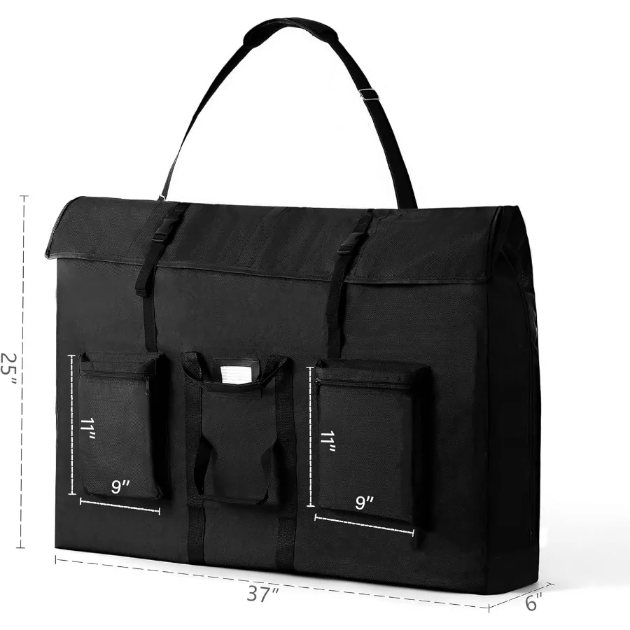 Custodia per portafoglio artistico oversize premium 24 x 36 x 6 pollici 25 x 37 Actual - Custodia protettiva impermeabile su un lato morbido con spalla Stra