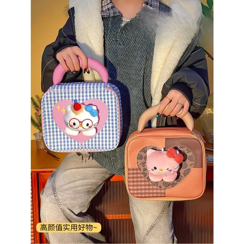 

Sanrio Hello Kitty Portable Large-capacity Travel Makeup Wash Bag Cute Partition Storage Bag Girl Cosmetic Case