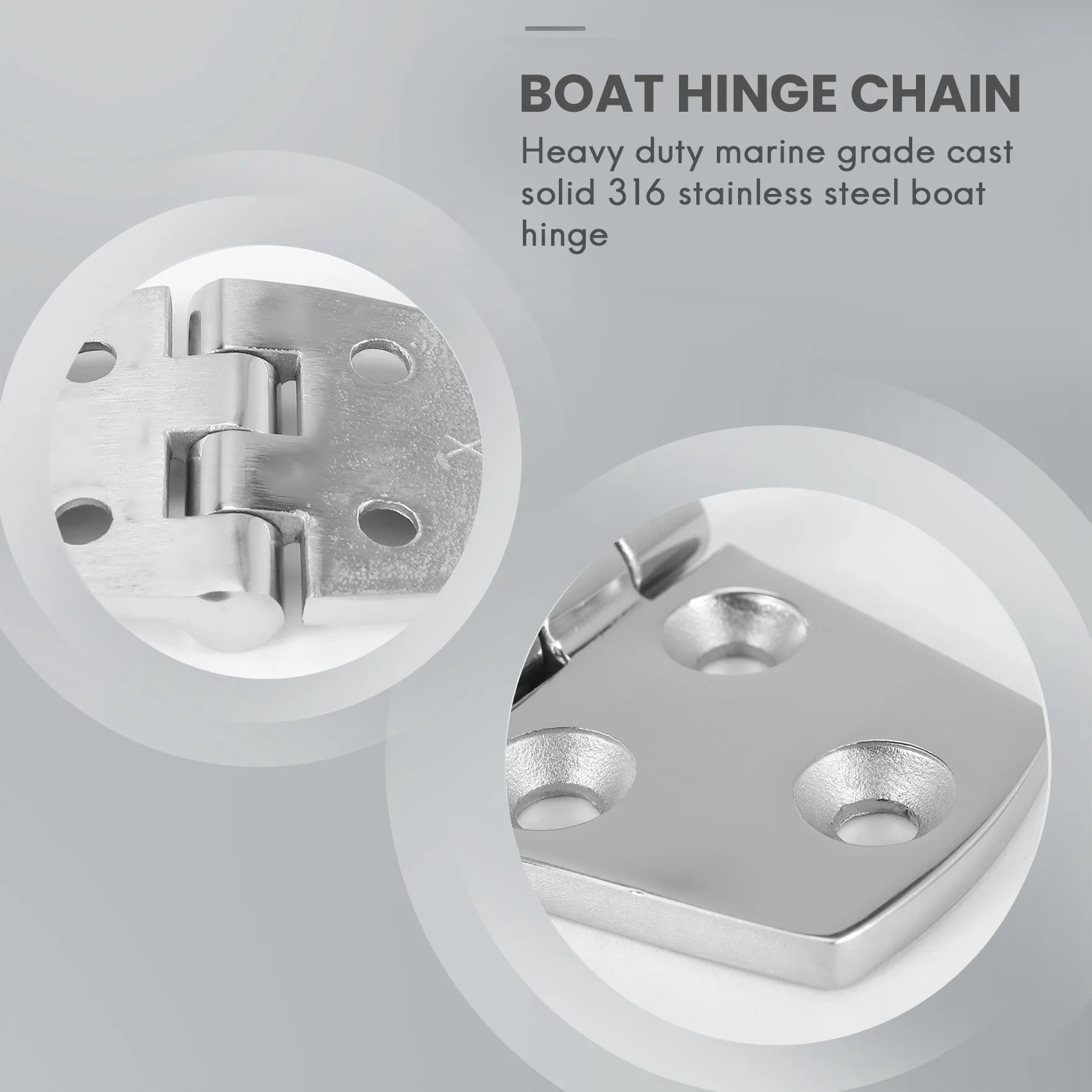 F-3C marinho 4 peças de aço inoxidável cinta dobradiça da porta para barco marinho iate 76x38mm rafting, barco marinho hatch compart