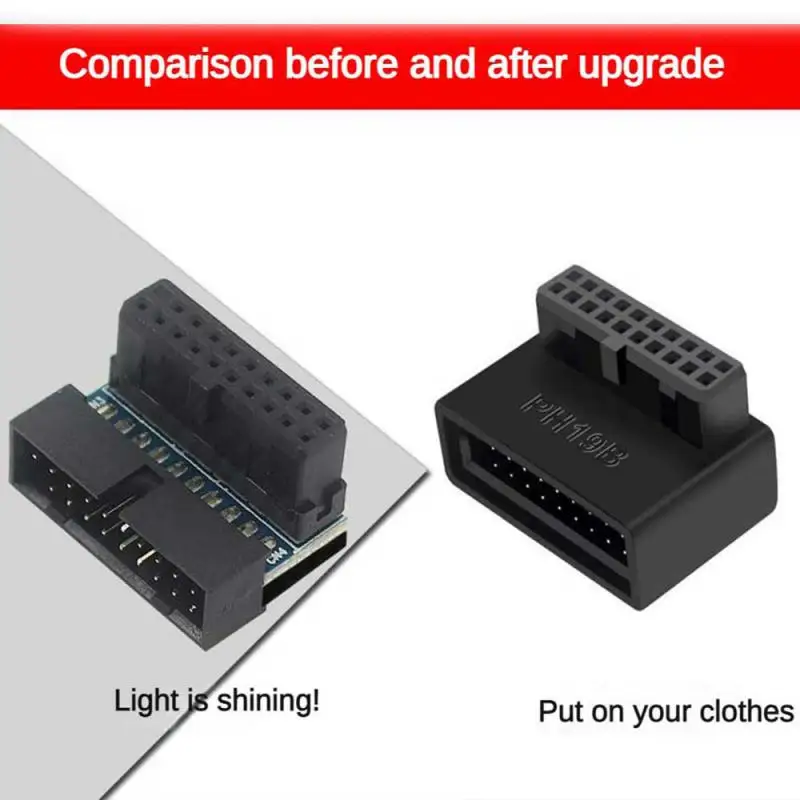 1/2/3/5ชิ้น3.0 usb 19p 20p 90องศาหัวแผงวงจรคอมพิวเตอร์ปลั๊กเชื่อมต่อเมนบอร์ดคอมพิวเตอร์ตั้งโต๊ะอะแดปเตอร์ปลั๊ก