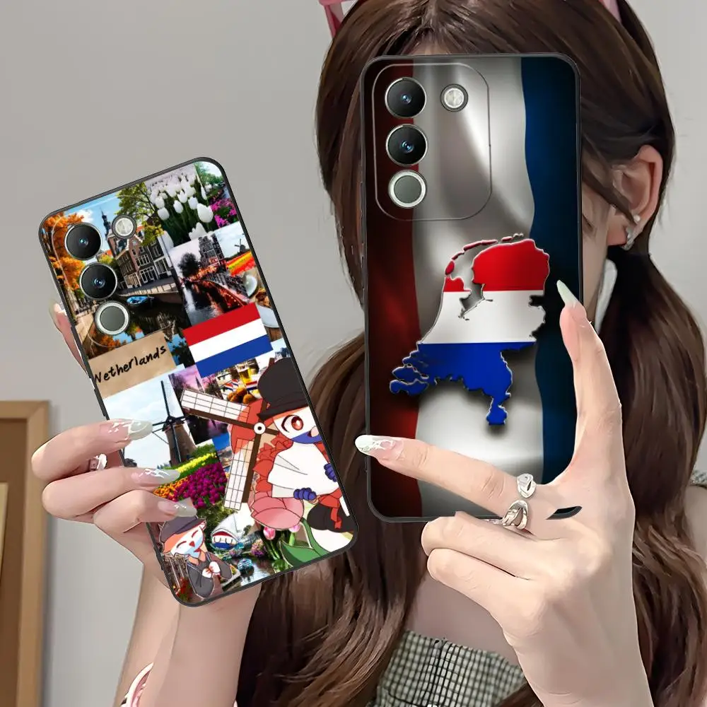 

Чехол для мобильного телефона с изображением голландского флага для VIVO Y77 76 75 74 73 72 58 56 55 51 50 38 36 Y19 Y18 Y03 Y01 5G, с принтом