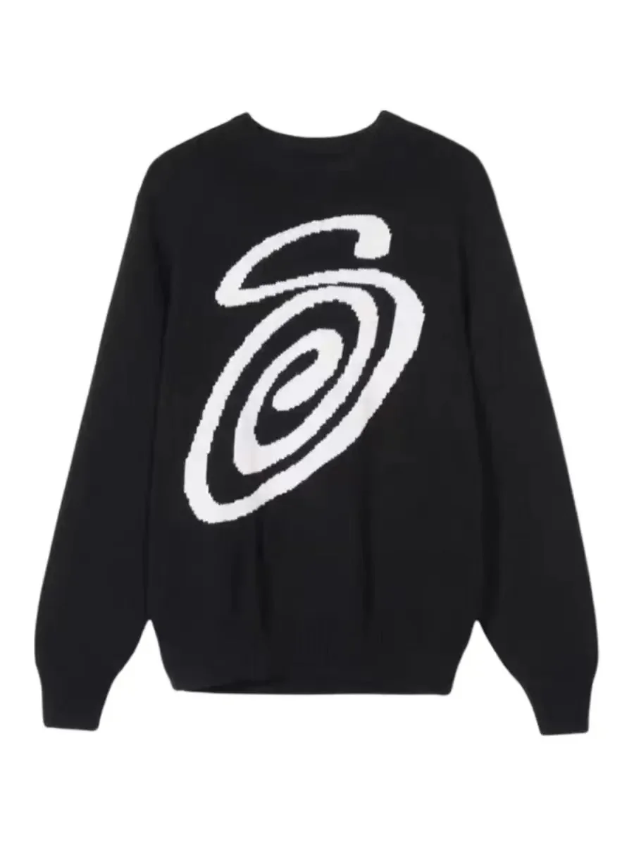 Stu Kiko Kos نمط جديد متماسكة الجولة الرقبة طارد البعوض الرجال المرأة فضفاضة تناسب البلوز اليابانية العصرية زوجين سترة #5