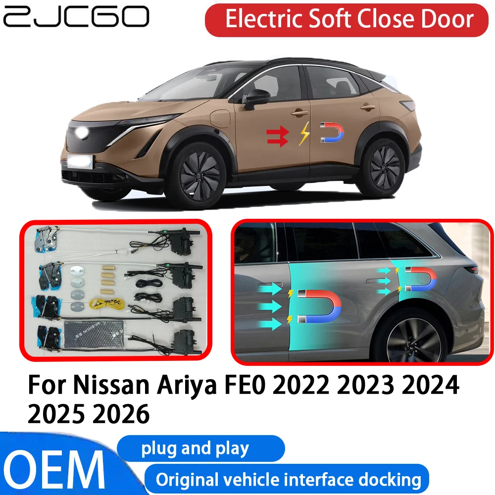 

for Nissan Ariya FE0 2022~2026 Car Automatic Electric Soft Close Door Closer System OEM Plug and Play Comfort Closing