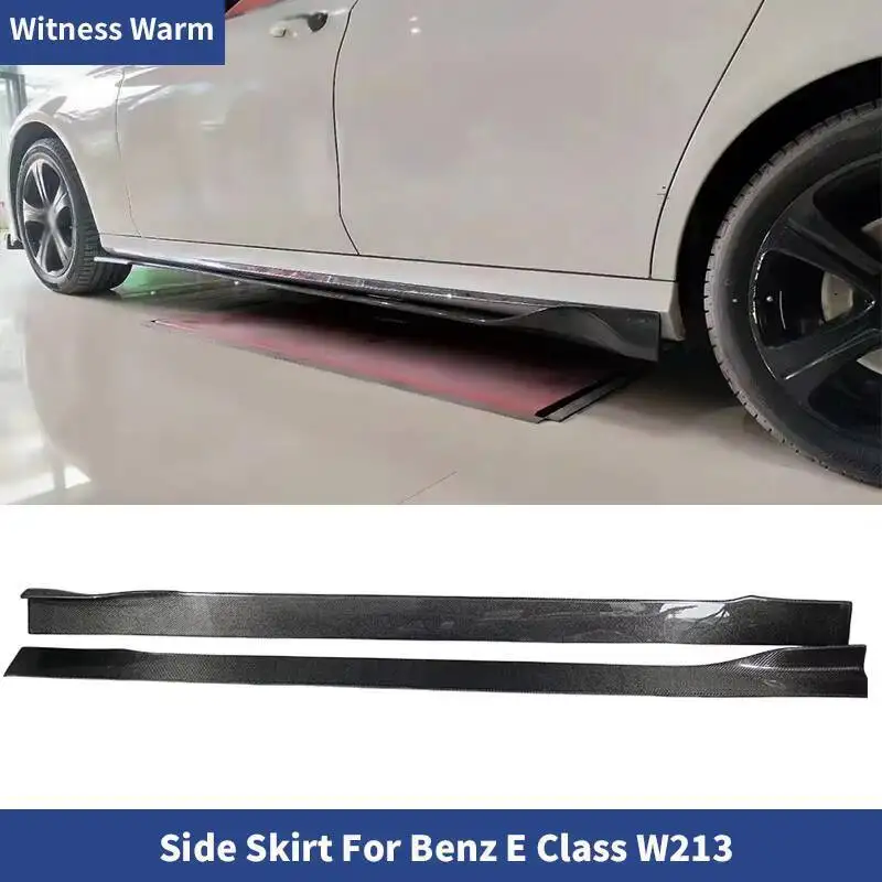 Extensions de jupes latérales de voiture, tabliers à lèvres en Fiber de carbone pour Mercedes Benz classe E W213 E250 E300 2016 – 2022