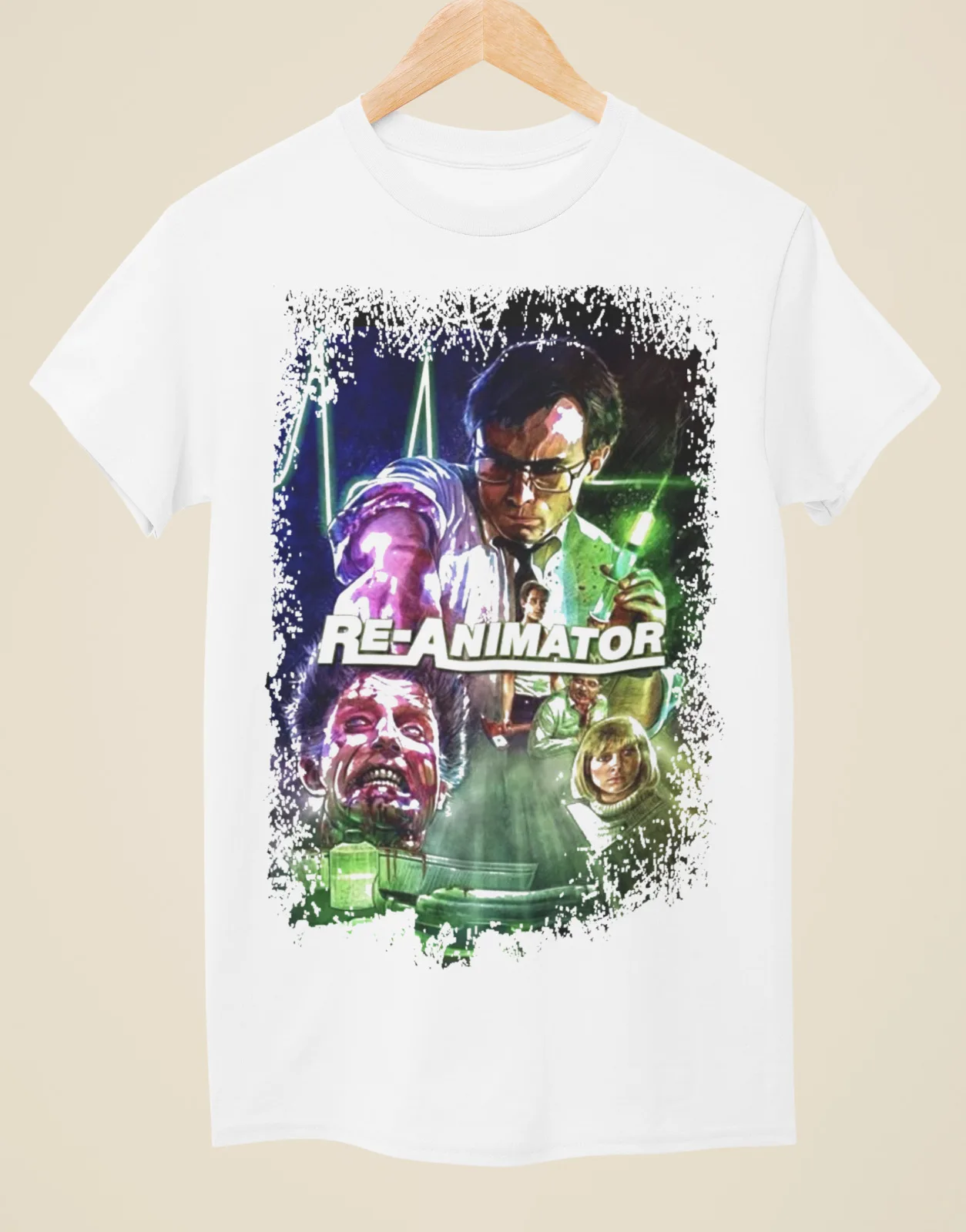 

Re-Animator - Movie Poster Inspired Unisex White T-Shirt