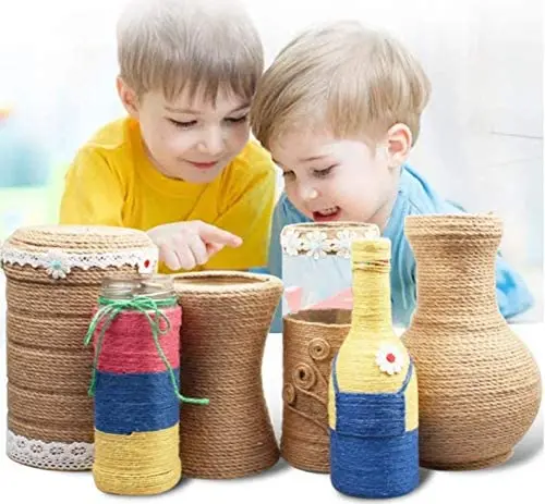 1-14mm Natural Jute Twine Vintage Jute Rope Cord String Twine Burlap For DIY Crafts Gift Wrapping Gardening Wedding Decor