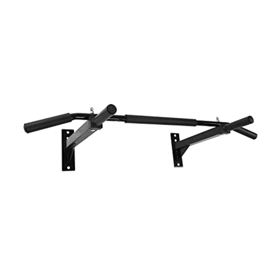 Wall Mounted Chin-Up Bar with Padded Foam Grips in Black for Home Gym Use Supports up to 400 LB Durable Steel Construction