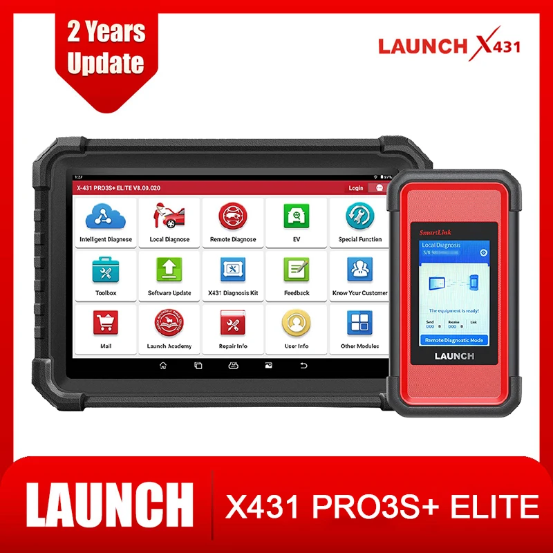 LAUNCH X431 PRO3S+ ELITE Car Diagnostic Tools J2534,Topology Map,Online Coding,ECU CAN FD DOIP Automotive Diagnostic Scanner