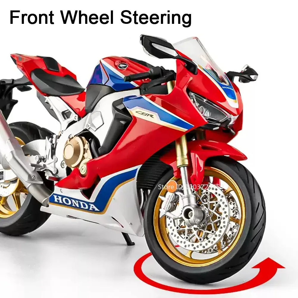 โมเดลรถมอเตอร์ไซค์ฮอนด้า CBR1000RR 1:9 ของเล่นรถมอเตอร์ไซค์อัลลอยด์หล่อขึ้นรูป ซูซูกิ ฮายาบูสะ รถมอเตอร์ไซค์จิ๋ว ระบบกันสะเทือน สำหรับเด็ก ของขวัญ