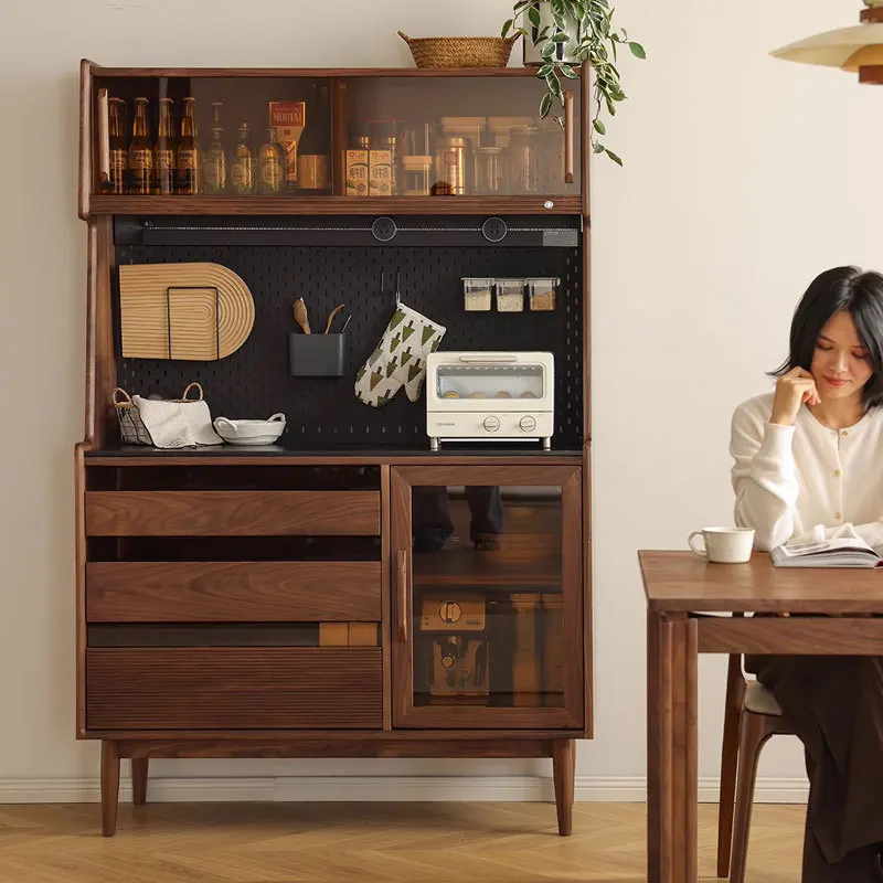 

Customizable North American Black Walnut Slate Side Cabinet
