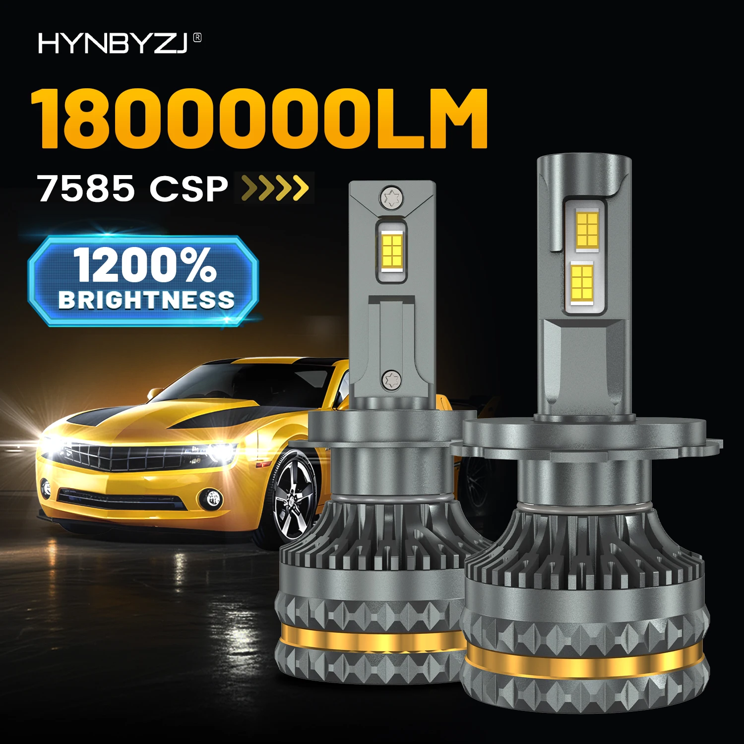 

HYNBYZJ 1200W Canbus H4 H7 H1 LED H8 H9 H11 9005 9006 9007 9008 9012 HB3 HB4 Car LED Headlight Auto Fog Lamp LED Bulbs 6000K 12V