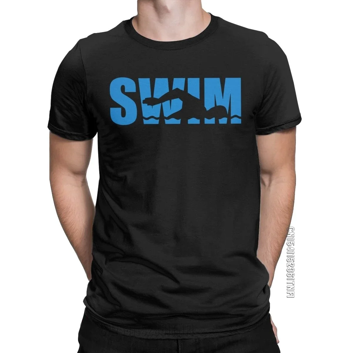 Swim Swimmin Water Sports T Shirts Men 100% Cotton Humorous T-Shirts Crew Neck Tee Shirt Classic Short Sleeve Clothes Plus Size