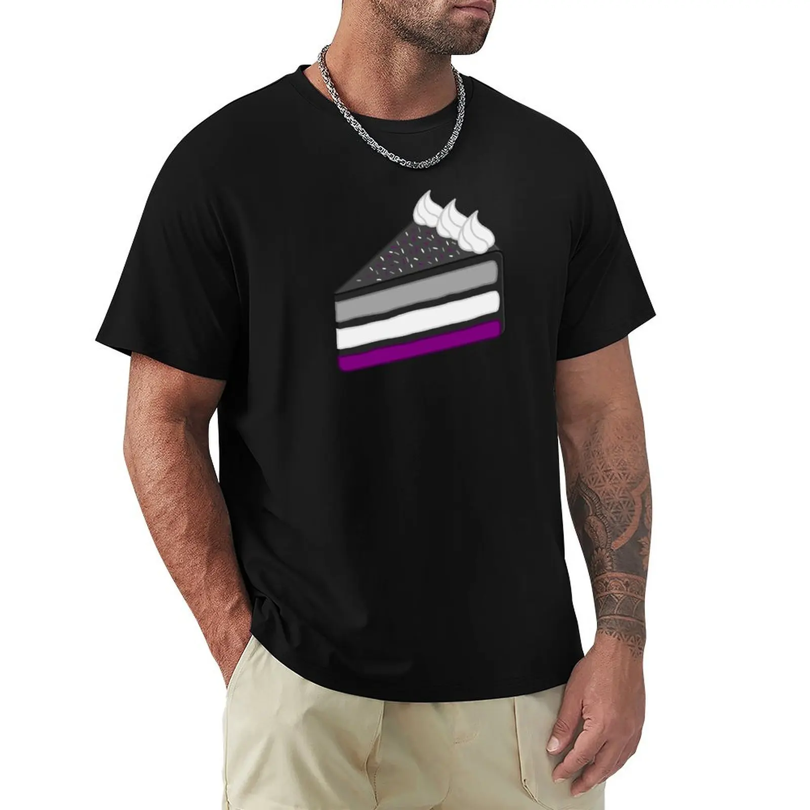 Delicious Slice of Asexual Cake T-Shirt Casual Streetwear Short Sleeve Tee