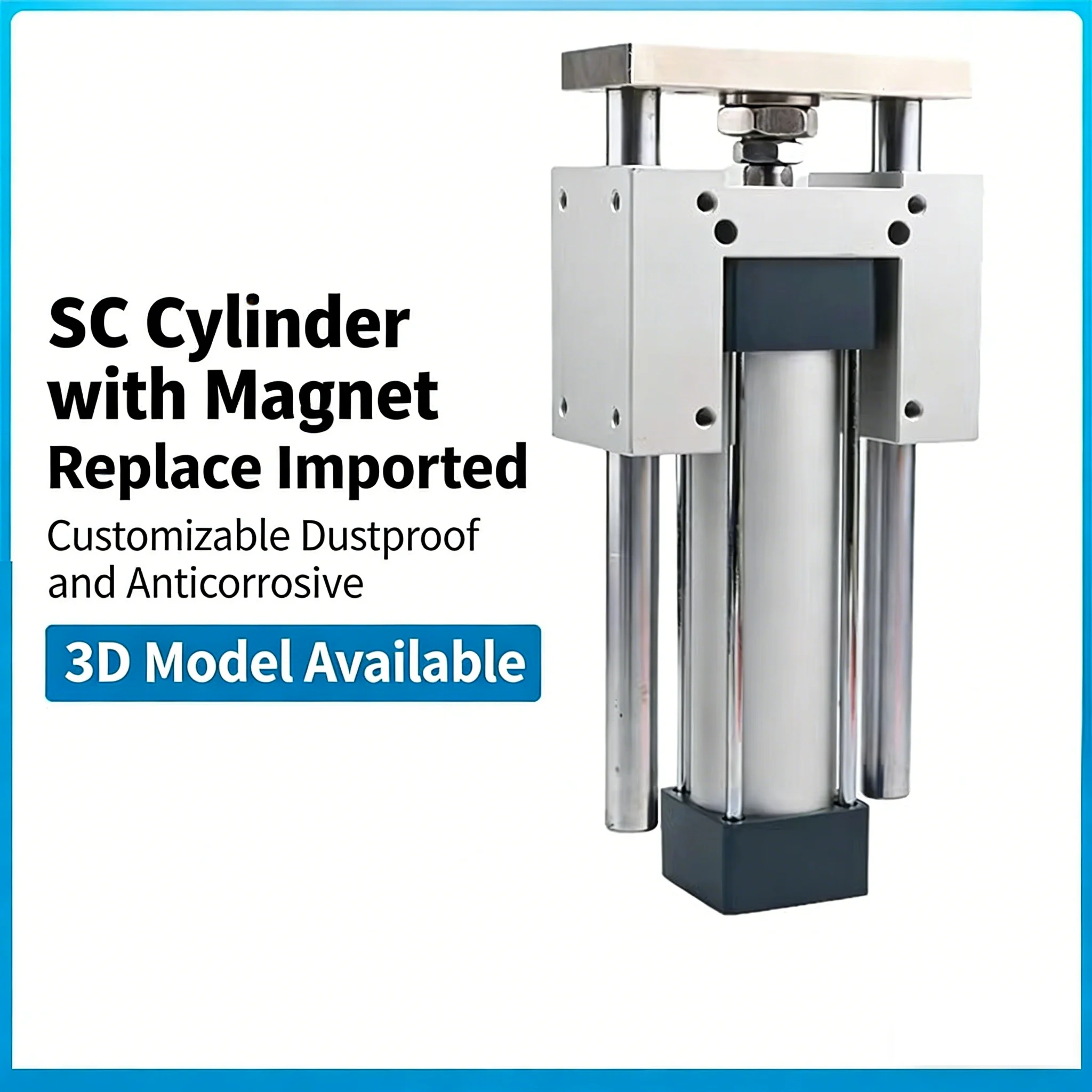 

Цилиндр SC с фиксированным направляющим кронштейном, трехштоковый гидравлический цилиндр с направляющей штангой SC32-50 SC32-75 SC32-100 SC32-200