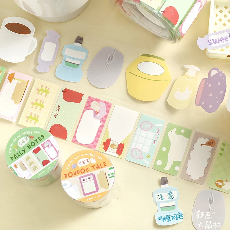 Kawaii Cartoon 50mm*3m PET Tape - Creative Masking Tapes for Journaling Gadget Wrapping Collage Scrapbooking School Statione