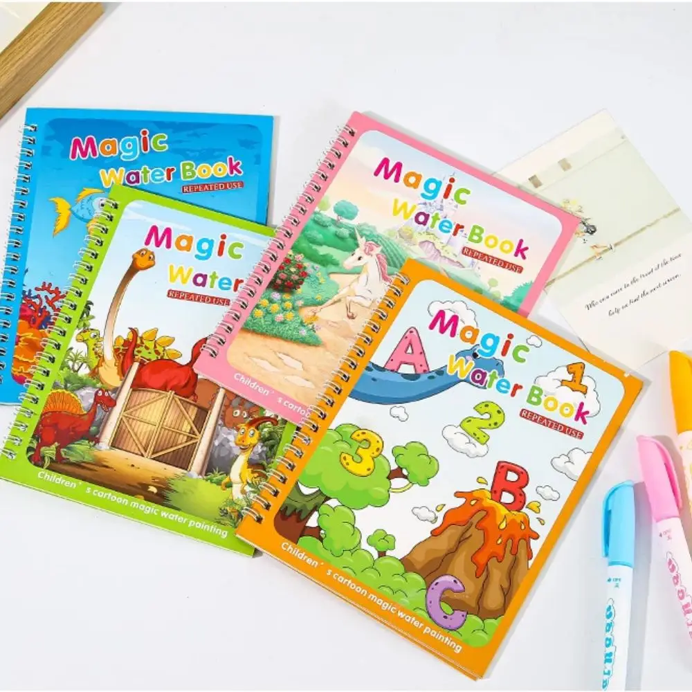 Early Education Toys for Kids Child education Reusable Coloring Book Magic Water Drawing Book Painting Drawing Toys Sensory gril