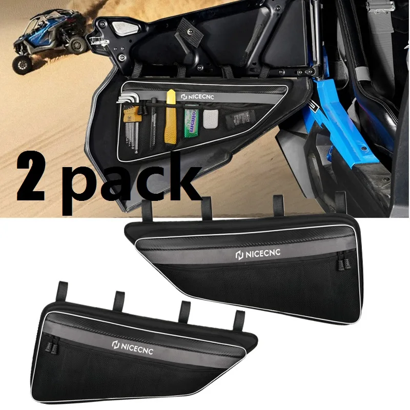 

NICECNC For Polaris RZR XP 4 1000 PVC 1680D Lower Door Bags UTV Multi-Pocket Large Capacity Tool Storage Pack For RZR Turbo S