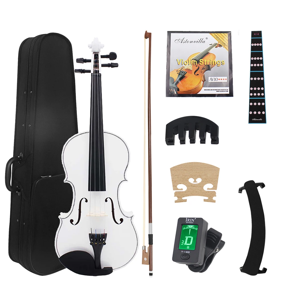 

IRIN V-10 4/4 Colorful Violin Solid Wood Violin Set with Case Accessories Professional Stringed Instruments Violin for Practice