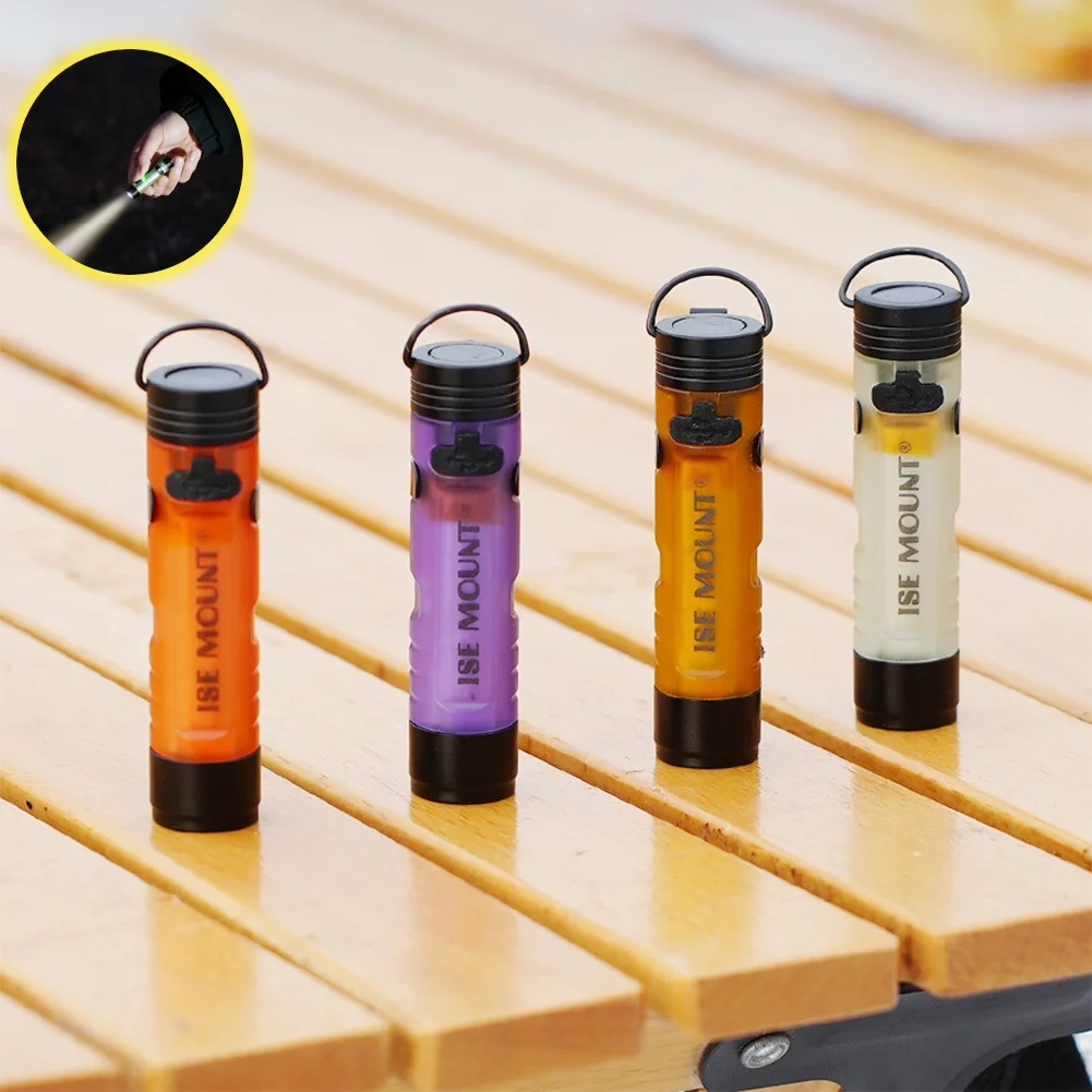 LED Outdoor Mini Taschenlampe Typ-C Lade Handheld Taschenlampe Wasserdichte Tragbare Outdoor Wandern Camping Taschenlampe Schlüsselbund L