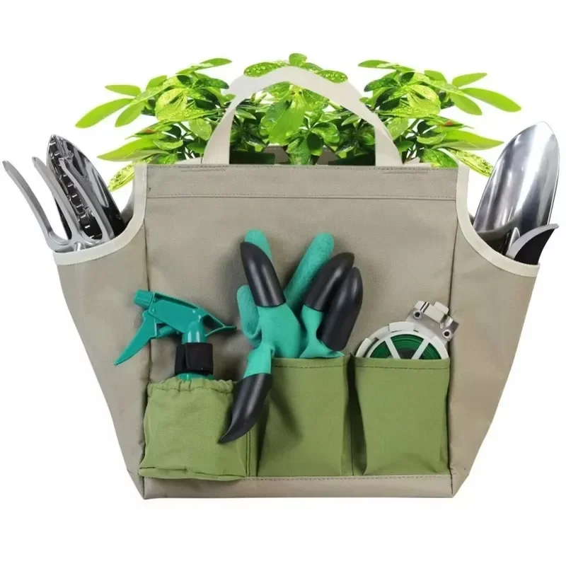 9 Pcs Kids Garden Tool Set with Strong Polyester Zippered Bag and Folding Chair Seat for JLD Bags Brand