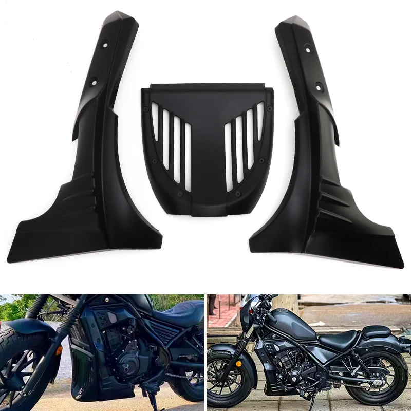 Motorcycle Lower Side Cover Belly Pan Engine Guard Fairing for Honda Rebel CMX300 2017-2026 Black Body Frame Protector Panel