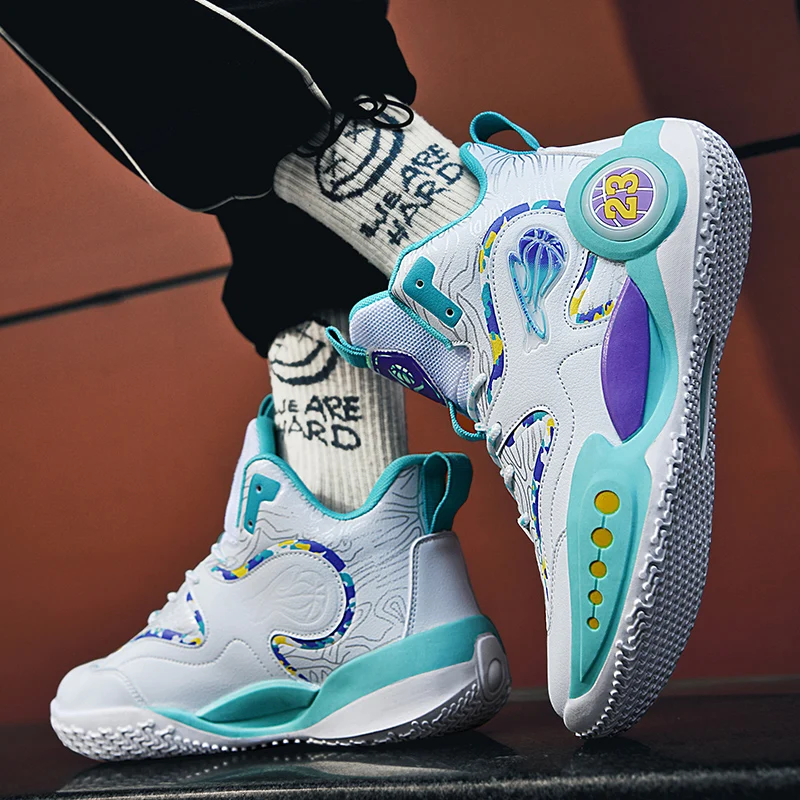 고품질 농구화 브랜드 디자이너 운동 트레이너 야외 운동화 남성용 남성용 내마모성 미끄럼 방지 운동화