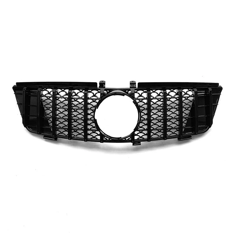 ABS Front Bumper Grille Hood Tuning Racing Grill For Mercedes-Benz W164 ML class ML320 ML350 ML450 ML500 2005-2008  Black/Silver