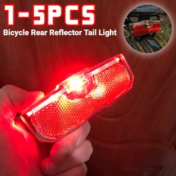 1-5PCS Bicycle Rear Reflector Taillight Mountain Bike Luggage Rack Reflective Light Safety Riding Warning Reflector Bike Light