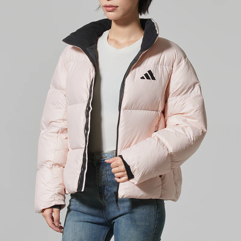 

Пуховик Adidas (Адидас) женский, спортивная одежда, модная верхняя одежда для активного отдыха, ветрозащитный теплый пуховик Kq5507