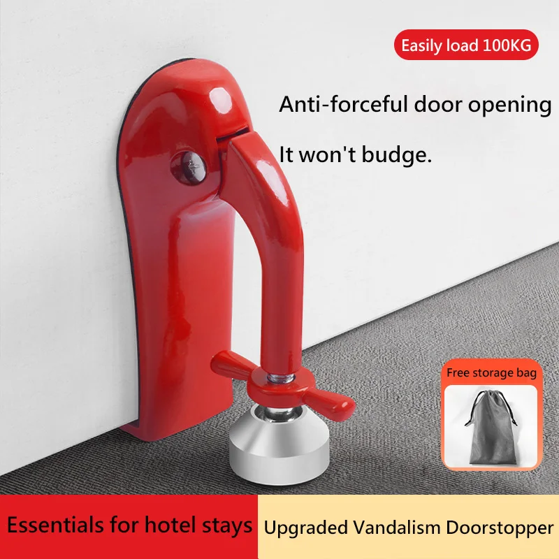 

Anti-theft Security Door Lock System Portable Self-Defense Door Stopper Non-punch Travel Accommodation Door Hardware