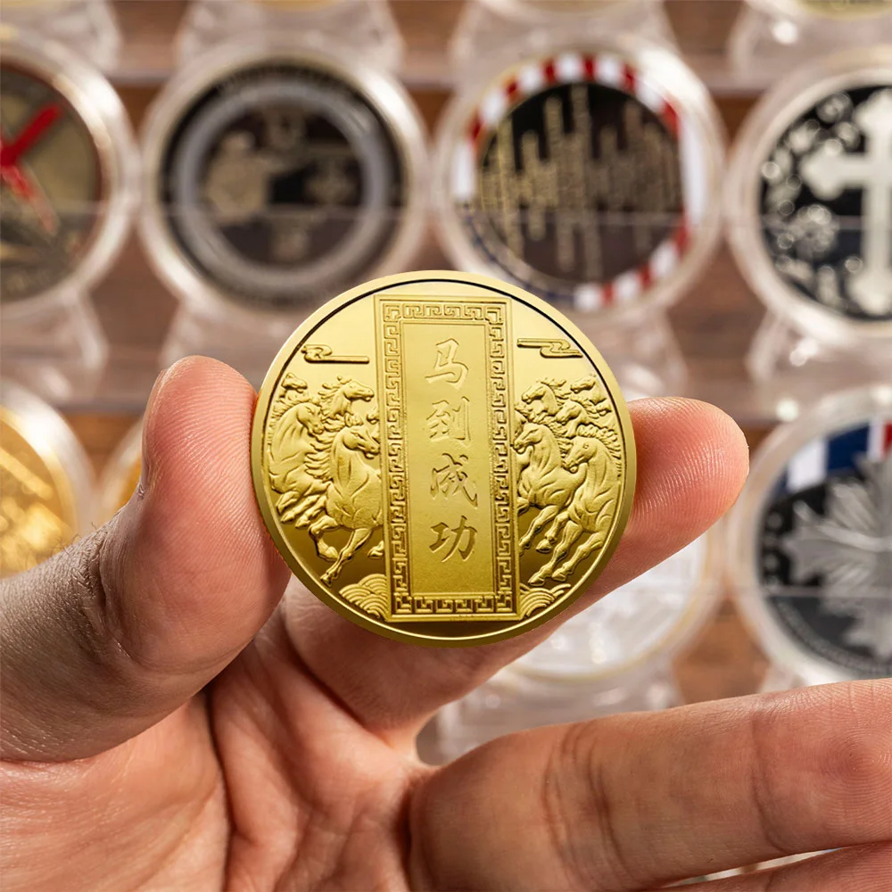 النجاح في عملة الحصان المذهبة المحظوظة القابلة للجمع 2026 سنة العملة التذكارية للحصان #6